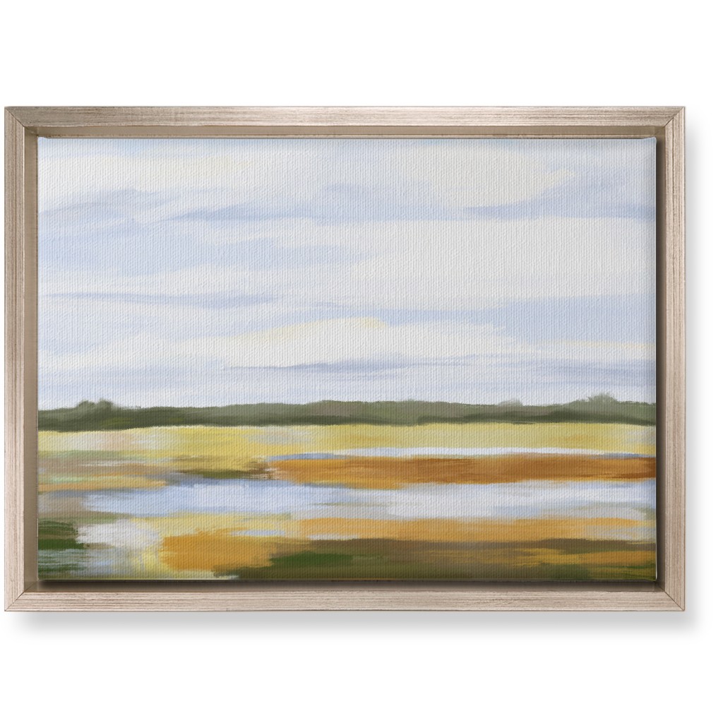 Golden Marsh Wall Art, Metallic, Single piece, Canvas, 10x14, Multicolor