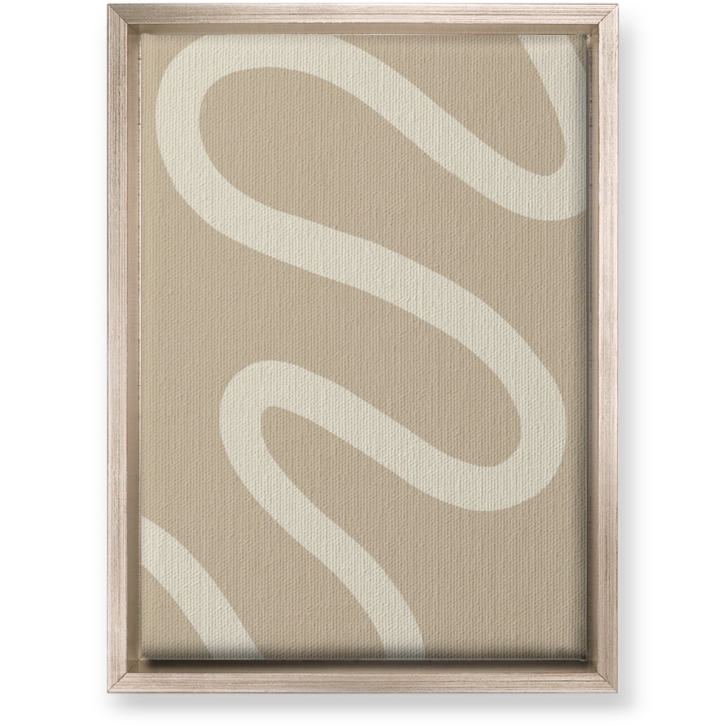 Tangled Brush Strokes Ii Wall Art, Metallic, Single piece, Canvas, 10x14, Beige