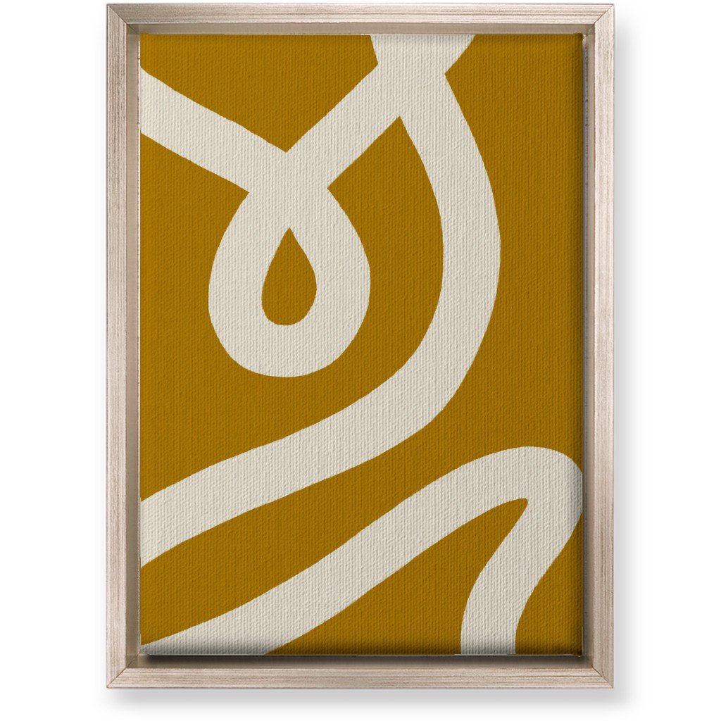 Tangled Brush Strokes V Wall Art, Metallic, Single piece, Canvas, 10x14, Yellow, Golden