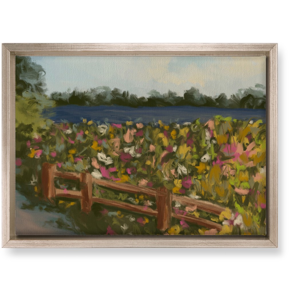 Painted Field of Flowers Wall Art, Metallic, Single piece, Canvas, 10x14, Multicolor