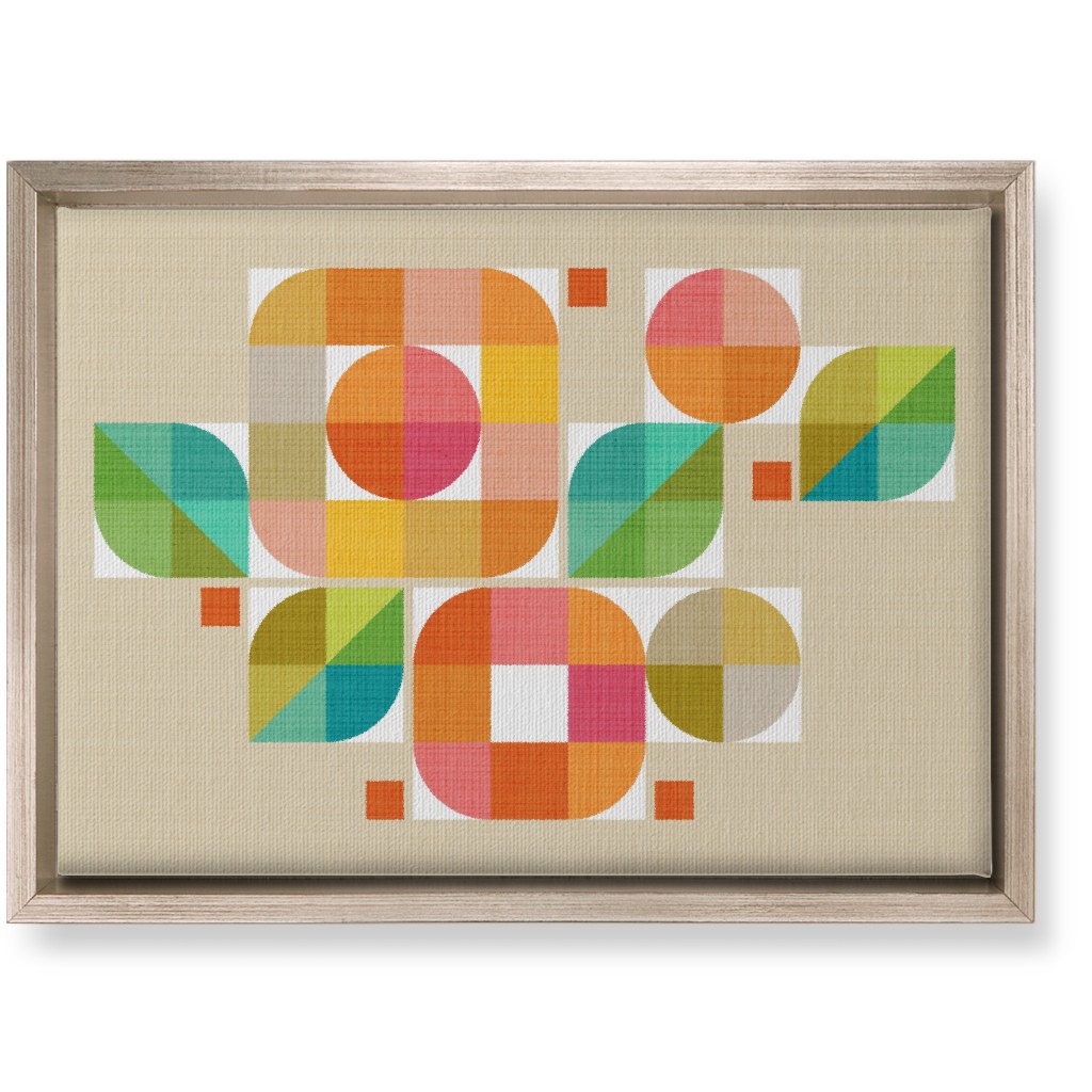 Mod Flower Box Wall Art, Metallic, Single piece, Canvas, 10x14, Multicolor, Spring