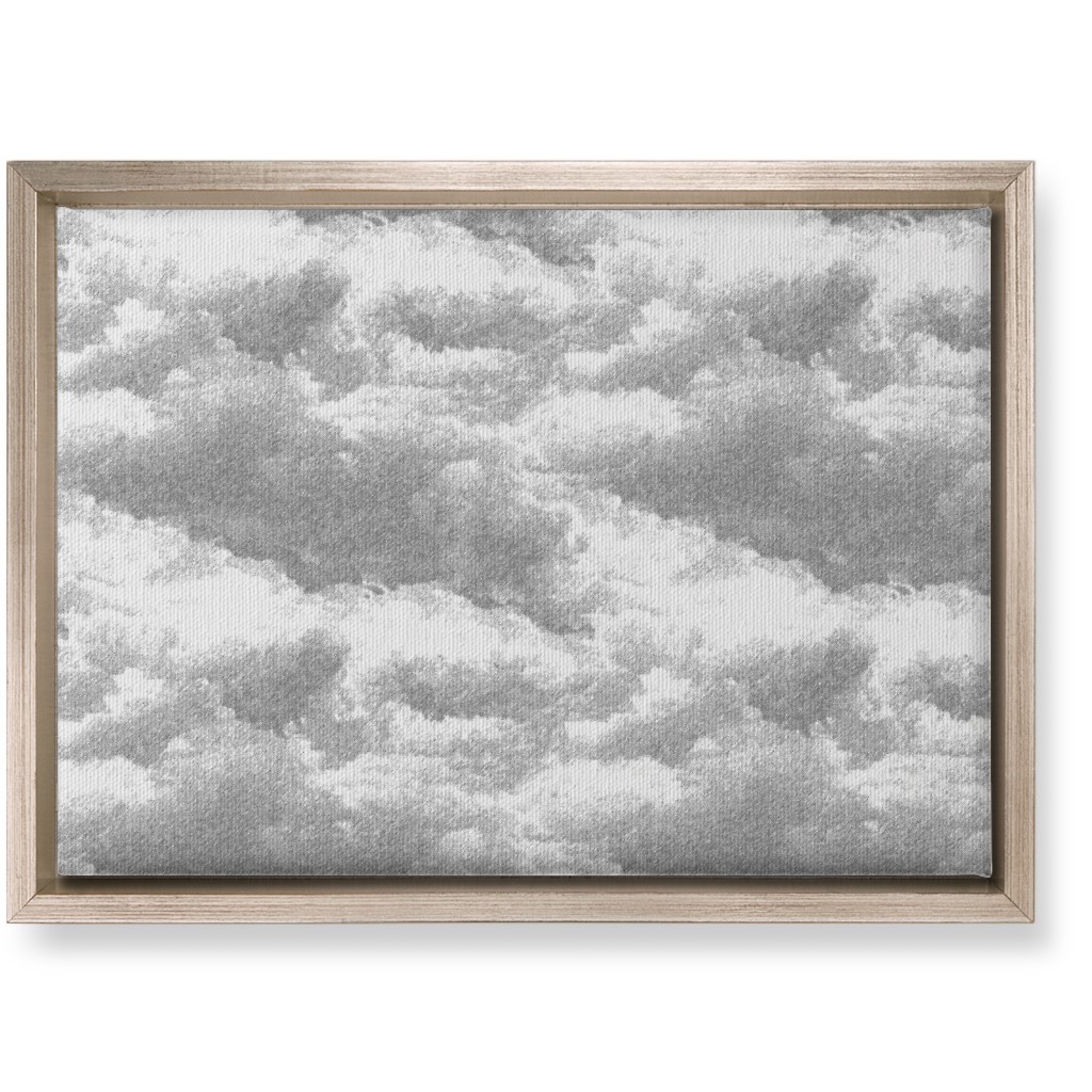 Storm Clouds - Gray Wall Art, Metallic, Single piece, Canvas, 10x14, Gray, Gray