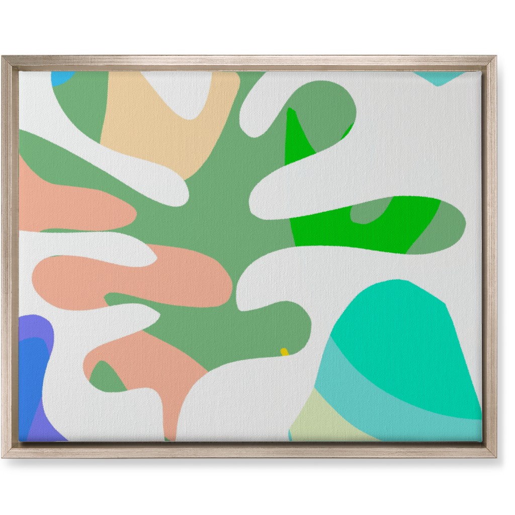 Summer Nature Love Matisse Style Wall Art, Metallic, Single piece, Canvas, 16x20, Multicolor