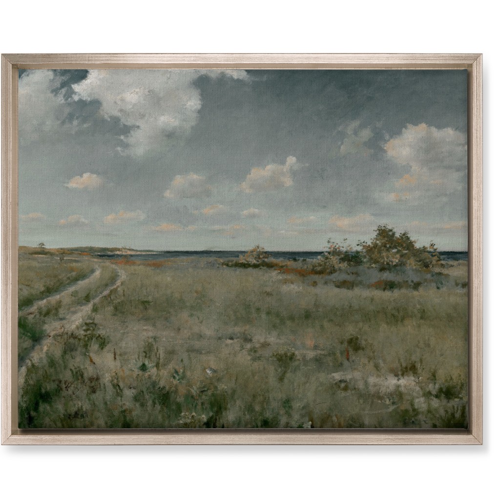 Coastal Plains Wall Art, Metallic, Single piece, Canvas, 16x20, Green