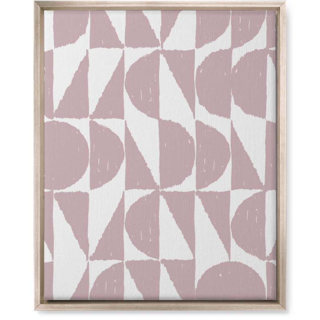 Mod Shapes Wall Art, Metallic, Single piece, Canvas, 16x20, Pink
