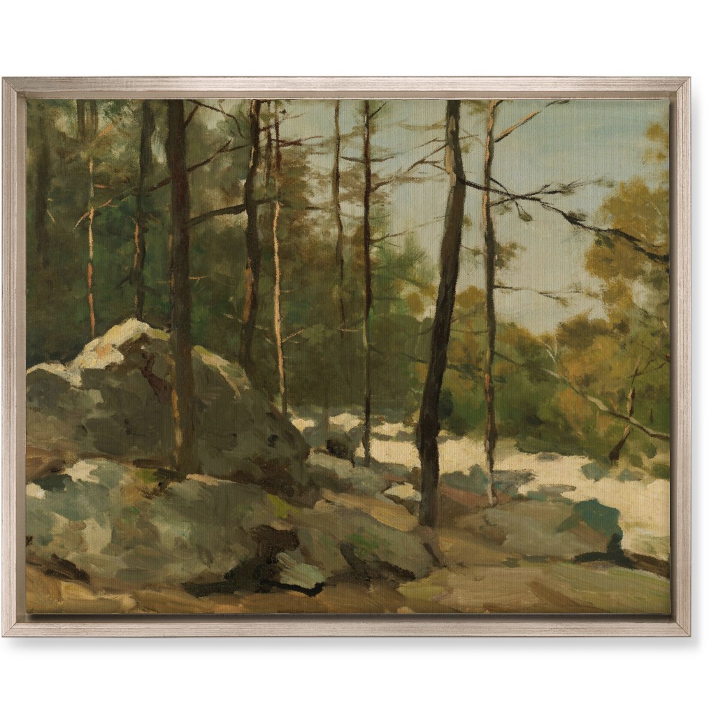 Rocky Edge Wall Art, Metallic, Single piece, Canvas, 16x20, Green