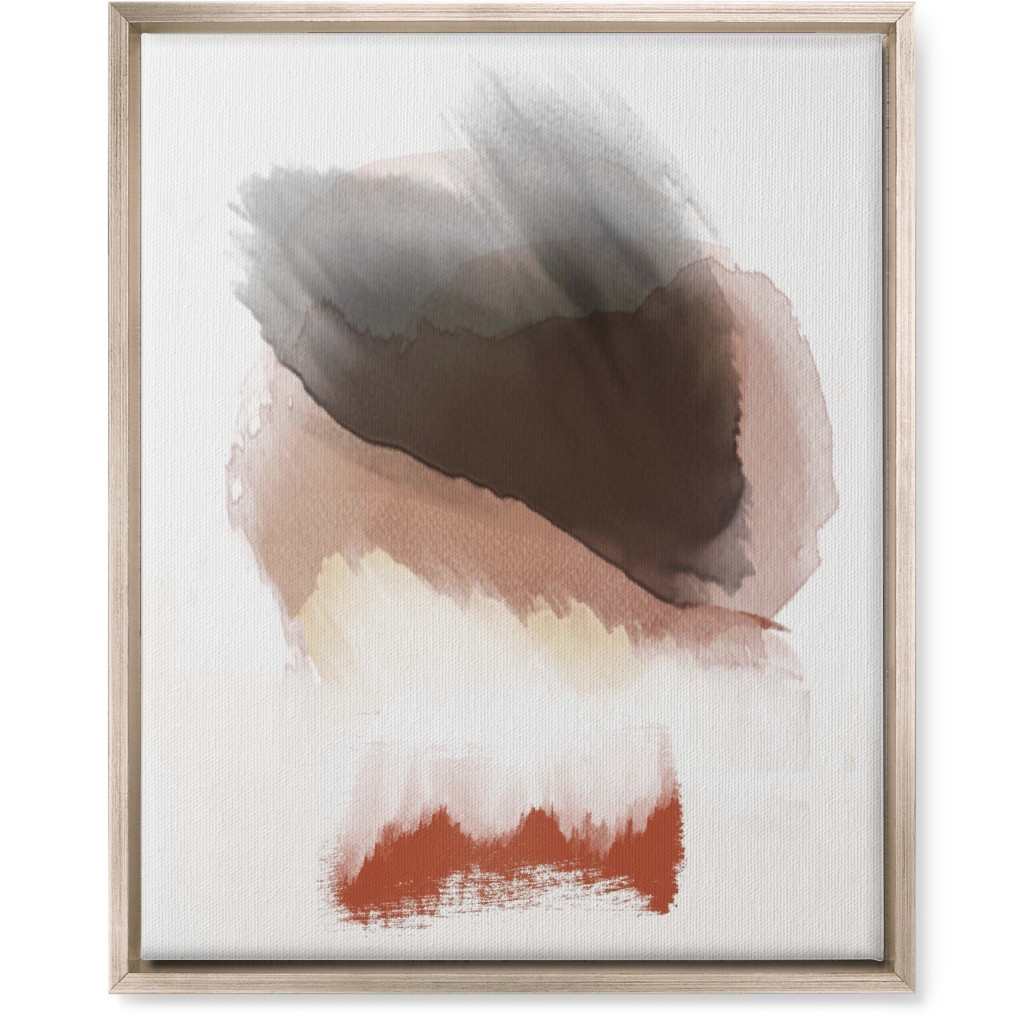 Abstract Sunset - Neutral Wall Art, Metallic, Single piece, Canvas, 16x20, Pink, Bright Pink