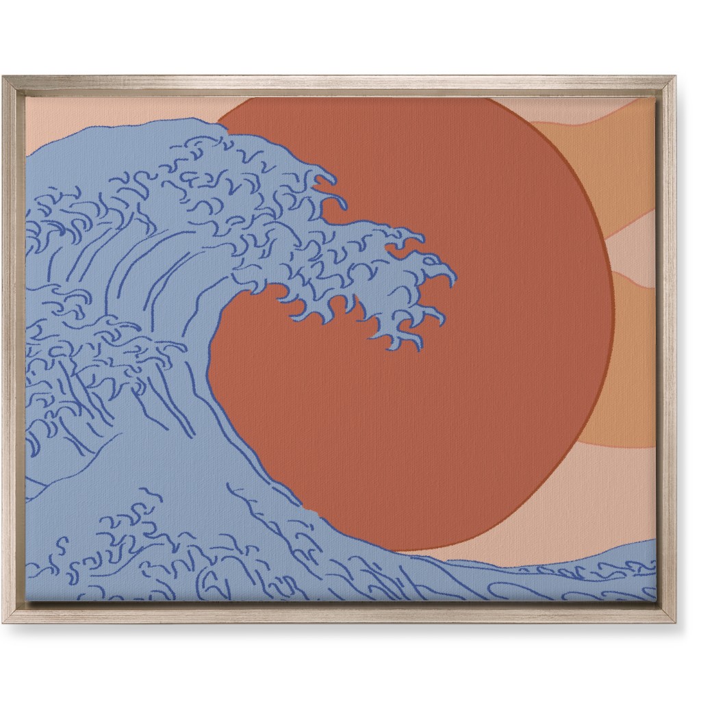 the Great Wave - Multi Wall Art, Metallic, Single piece, Canvas, 16x20, Multicolor