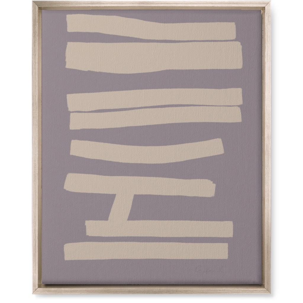 Bold Abstract Stripes Wall Art, Metallic, Single piece, Canvas, 16x20, Purple