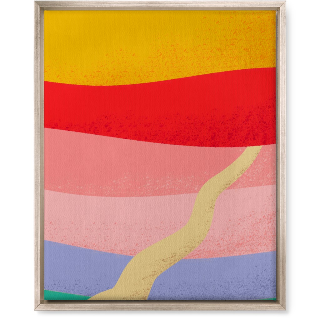Road To Nowhere - Warm Wall Art, Metallic, Single piece, Canvas, 16x20, Multicolor