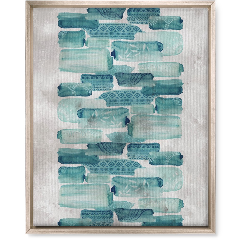 Brink Road Wall Art, Metallic, Single piece, Canvas, 16x20, Green, Julep