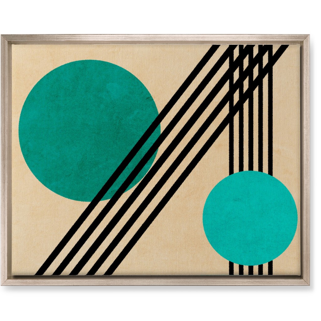 Orbs Abstract Wall Art, Metallic, Single piece, Canvas, 16x20, Green, Majorca