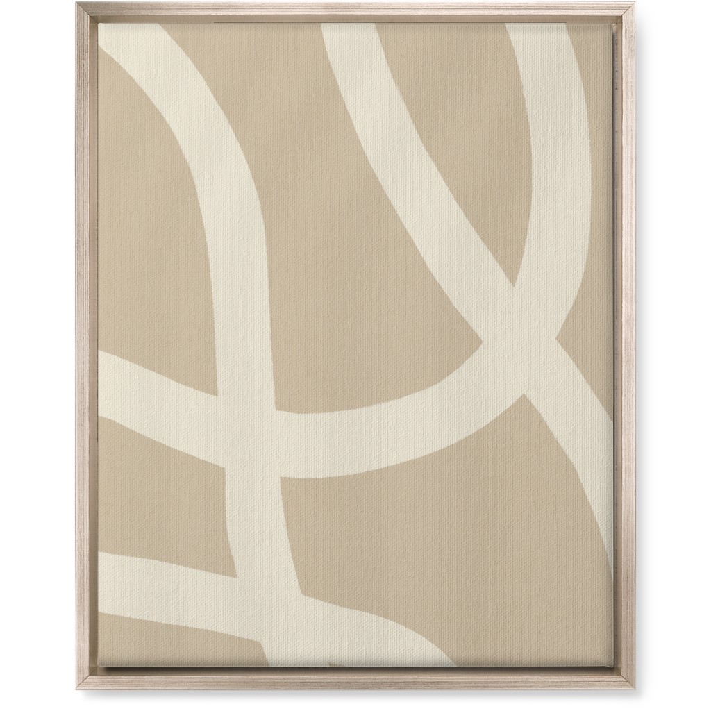 Tangled Brush Strokes I Wall Art, Metallic, Single piece, Canvas, 16x20, Beige, Wheat