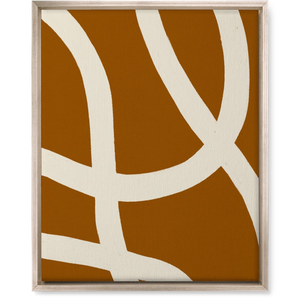 Tangled Brush Strokes I Wall Art, Metallic, Single piece, Canvas, 16x20, Orange