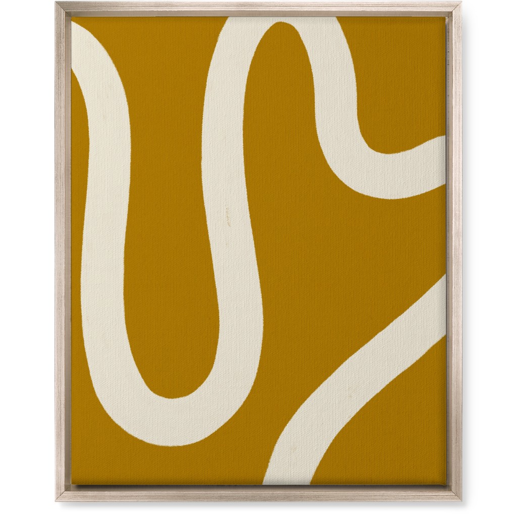 Tangled Brush Strokes Iii Wall Art, Metallic, Single piece, Canvas, 16x20, Yellow