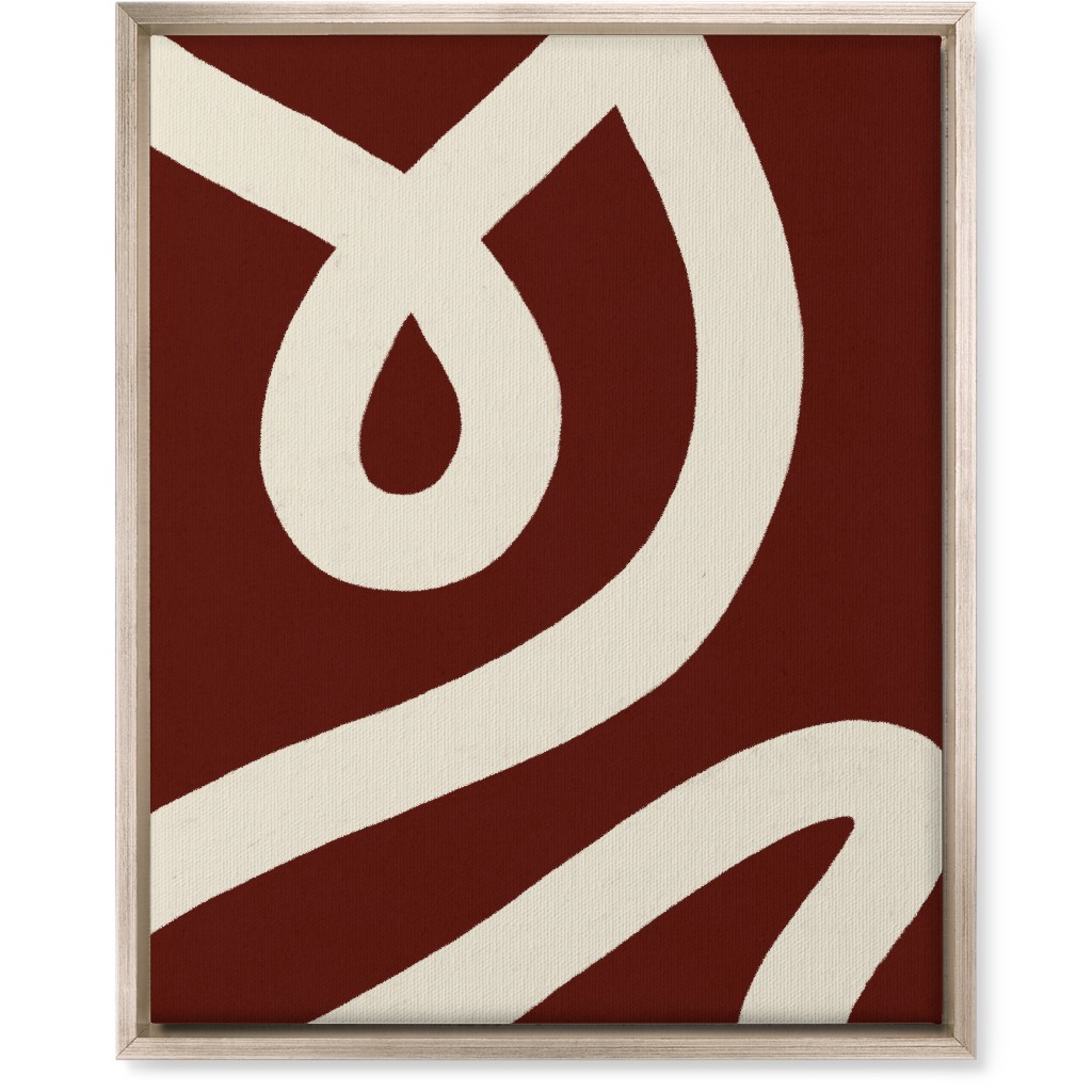 Tangled Brush Strokes V Wall Art, Metallic, Single piece, Canvas, 16x20, Red, Cocoa