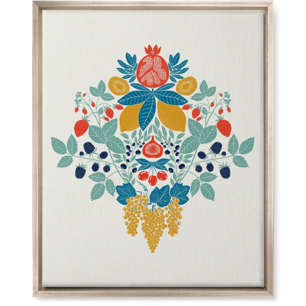 Fruits Wall Art, Metallic, Single piece, Canvas, 16x20, Multicolor
