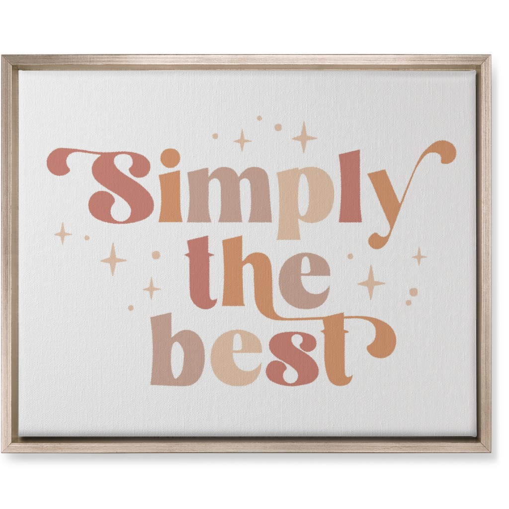 Simply the Best Wall Art, Metallic, Single piece, Canvas, 16x20, Pink