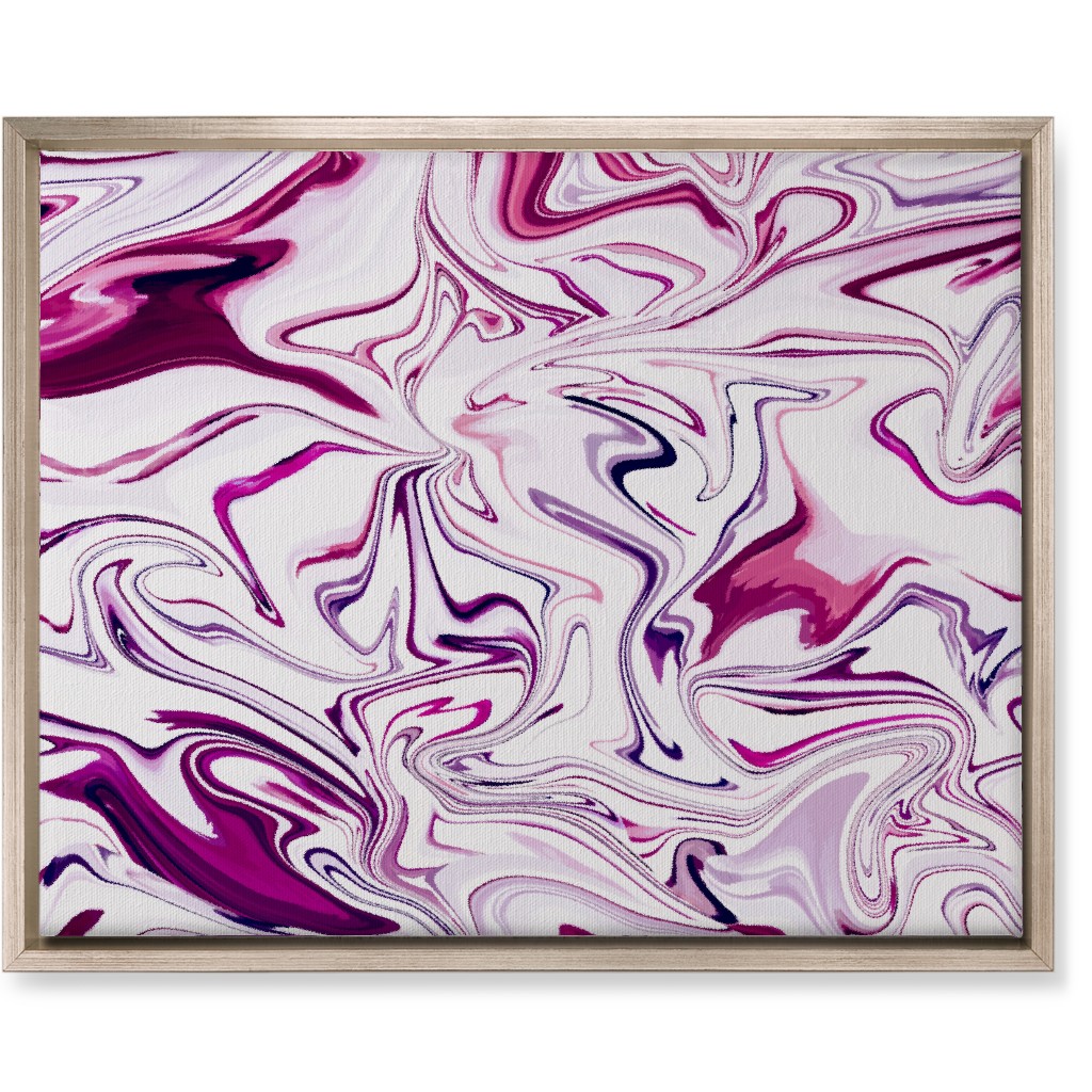 Marble - Mulberry Wall Art, Metallic, Single piece, Canvas, 16x20, Pink, Bright Pink
