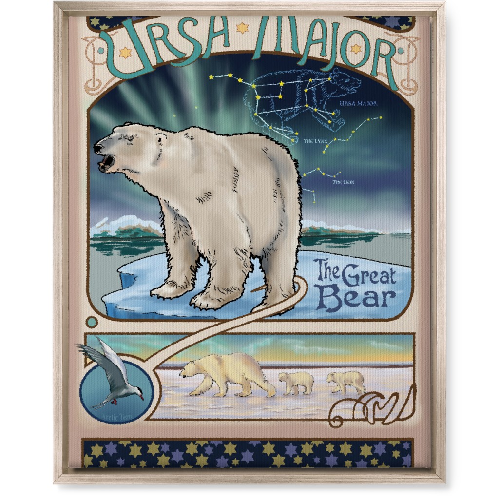 Ursa Major Constellation Wall Art, Metallic, Single piece, Canvas, 16x20, Multicolor