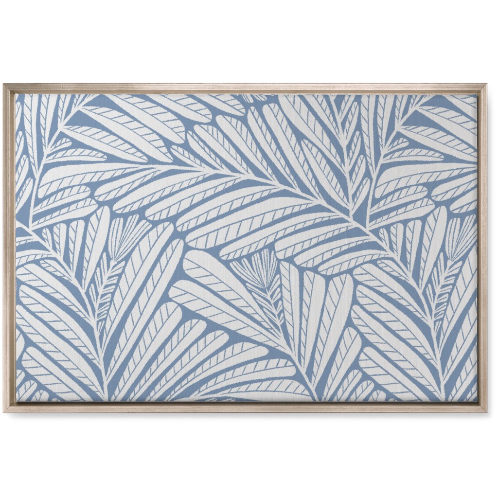 Irene - Blue Wall Art, Metallic, Single piece, Canvas, 20x30, Blue, True Blue