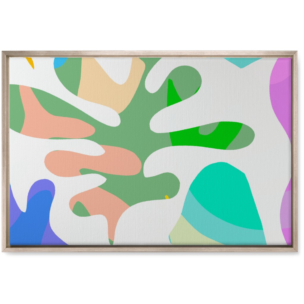 Summer Nature Love Matisse Style Wall Art, Metallic, Single piece, Canvas, 20x30, Multicolor