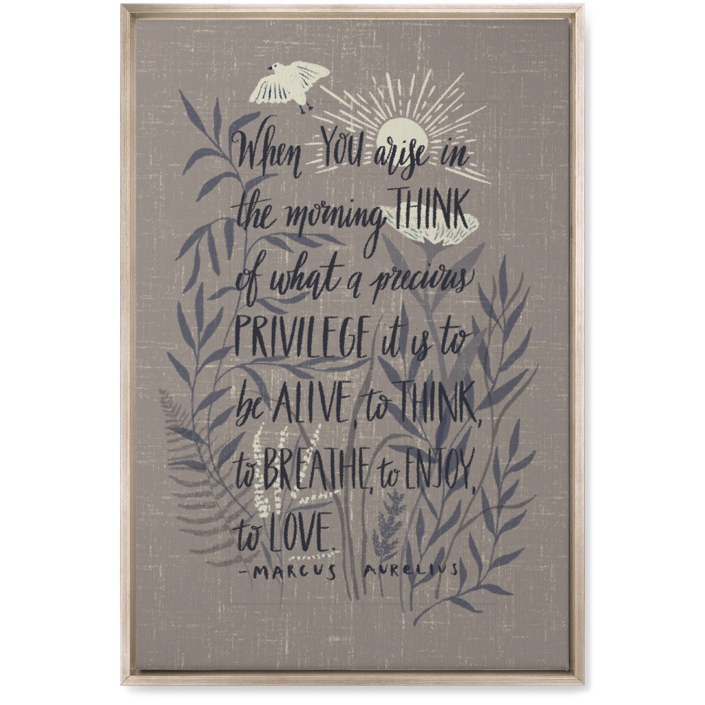 Precious Morning Wall Art, Metallic, Single piece, Canvas, 20x30, Gray