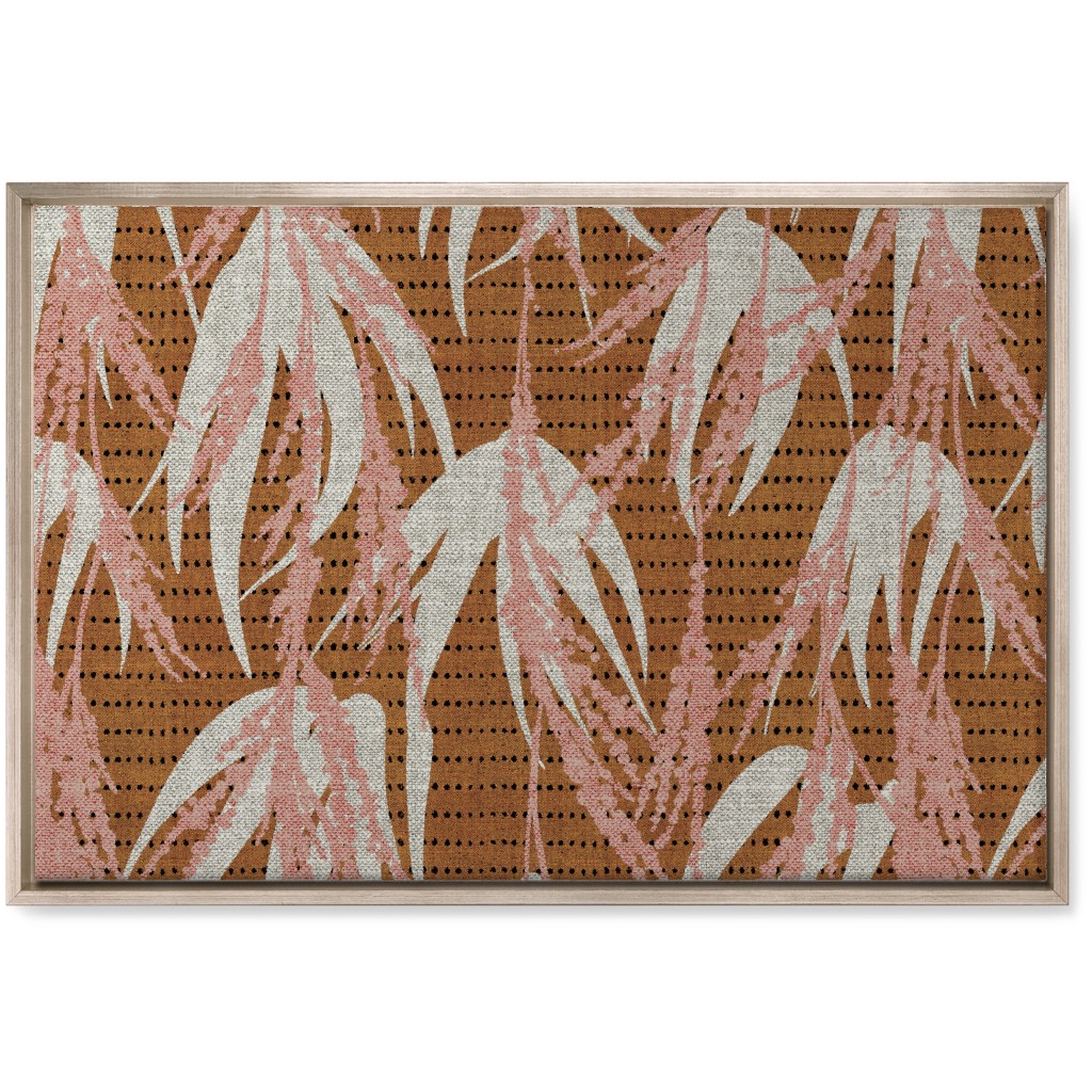 Vintage Palm Wall Art, Metallic, Single piece, Canvas, 20x30, Brown
