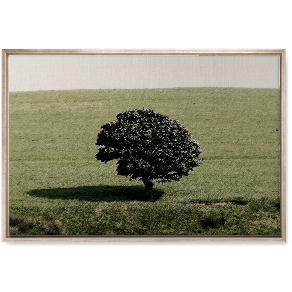 Cotton Wood Tree Wall Art, Metallic, Single piece, Canvas, 20x30, Green, Classic Green