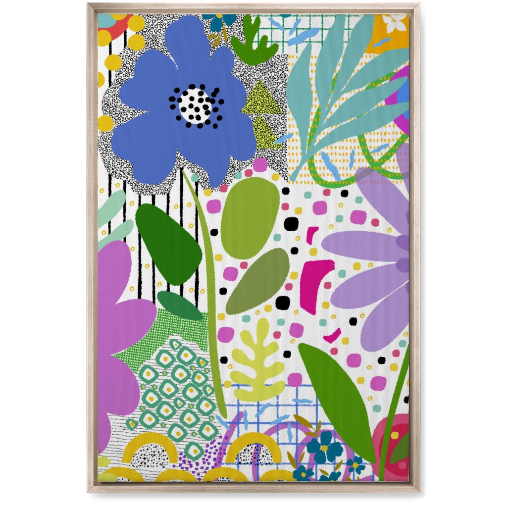 Fiesta Floral - Multi Wall Art, Metallic, Single piece, Canvas, 20x30, Multicolor
