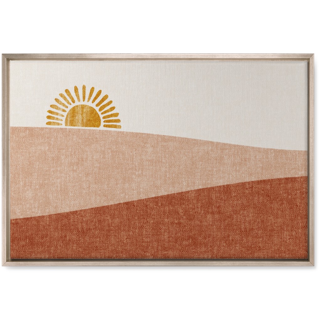 Sunrise - Warm Wall Art, Metallic, Single piece, Canvas, 20x30, Pink
