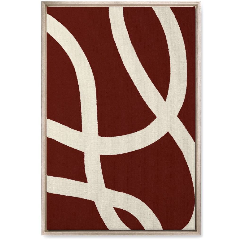 Tangled Brush Strokes I Wall Art, Metallic, Single piece, Canvas, 20x30, Red