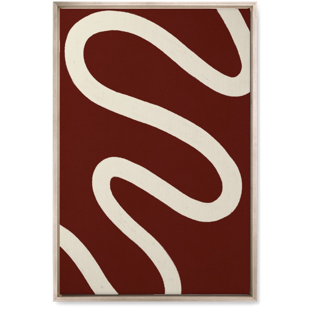 Tangled Brush Strokes Ii Wall Art, Metallic, Single piece, Canvas, 20x30, Red