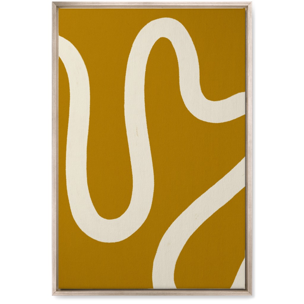 Tangled Brush Strokes Iii Wall Art, Metallic, Single piece, Canvas, 20x30, Yellow, Golden