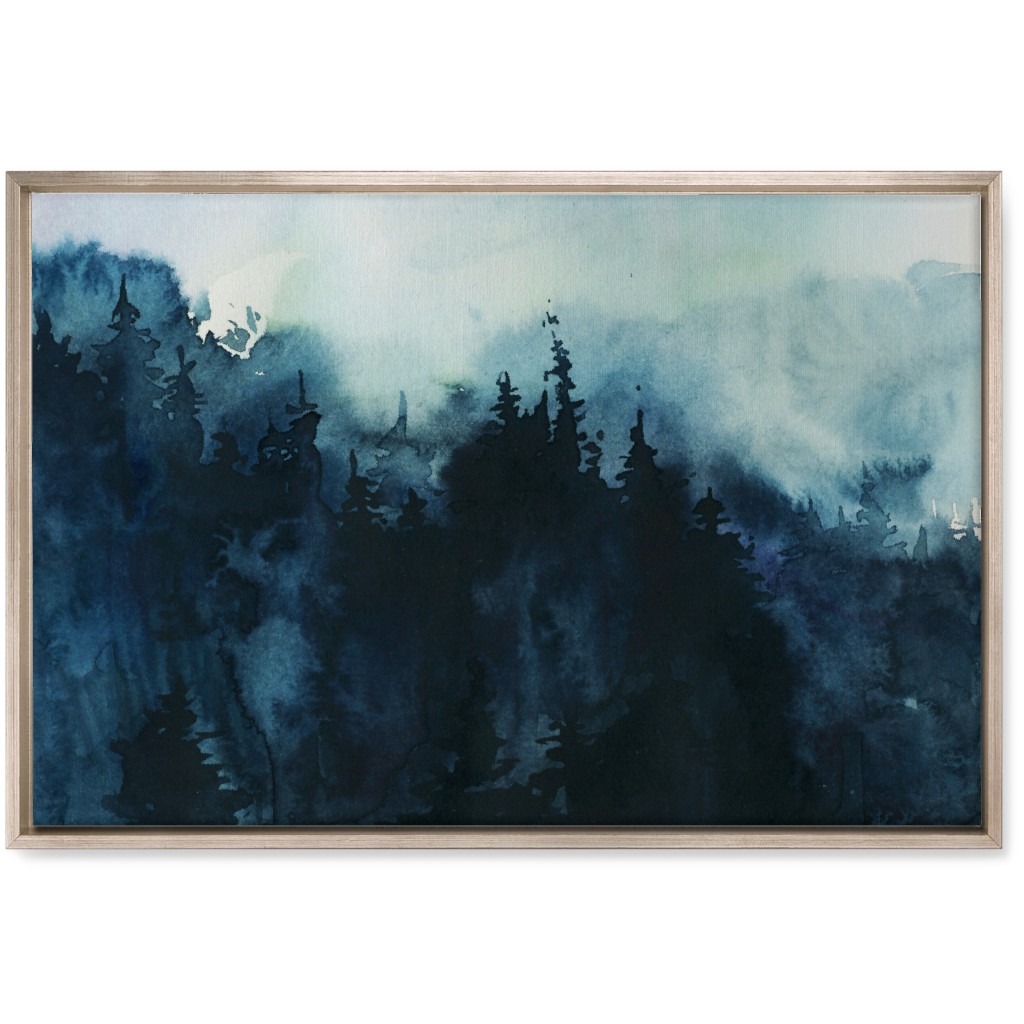 Smoky Mountains - Multi Wall Art, Metallic, Single piece, Canvas, 20x30, Blue