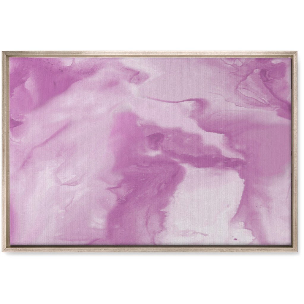 Abstract Watercolor Marble Wall Art, Metallic, Single piece, Canvas, 20x30, Purple