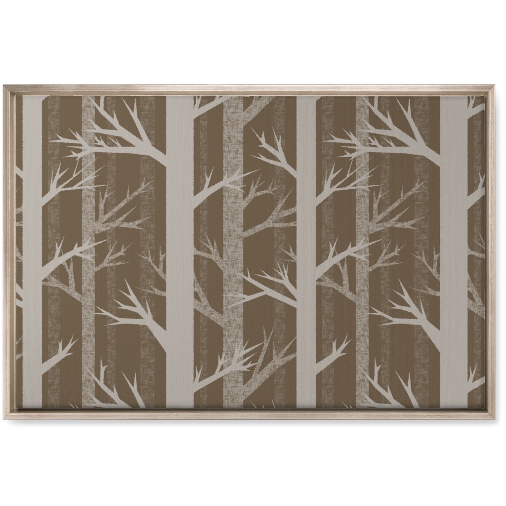 Winter Woods - Fawn Wall Art, Metallic, Single piece, Canvas, 20x30, Brown, Brown