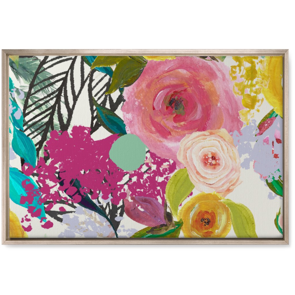 Autumn Blooms - Bright Wall Art, Metallic, Single piece, Canvas, 20x30, Multicolor