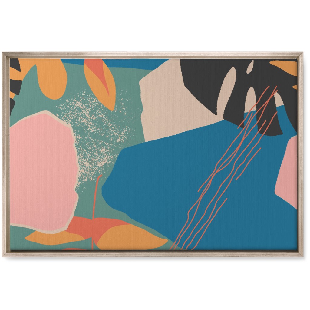 Tropical Garden - Multi Wall Art, Metallic, Single piece, Canvas, 20x30, Multicolor
