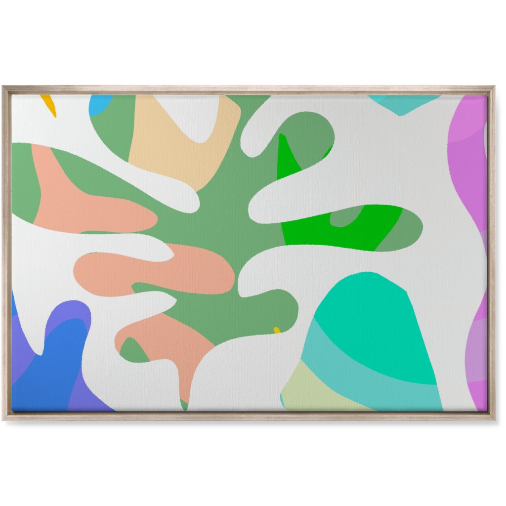 Summer Nature Love Matisse Style Wall Art, Metallic, Single piece, Canvas, 24x36, Multicolor