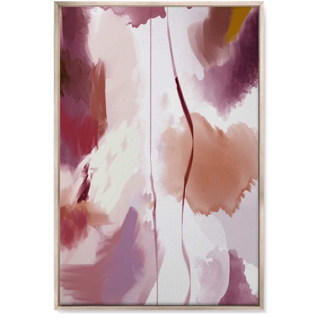 Canyon Light - Pink Wall Art, Metallic, Single piece, Canvas, 24x36, Pink, Bright Pink