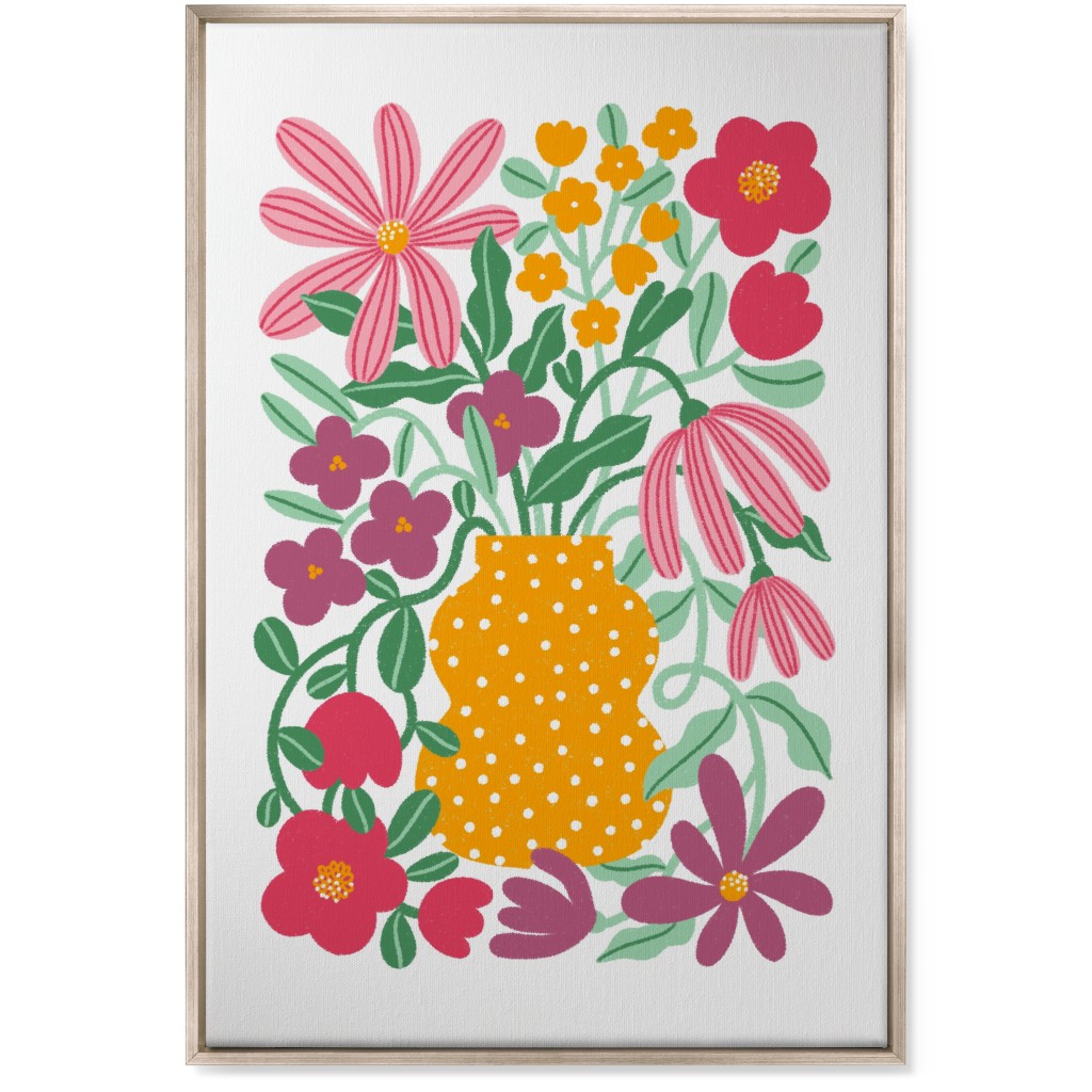 Earth Tones Bouquet Wall Art, Metallic, Single piece, Canvas, 24x36, Multicolor