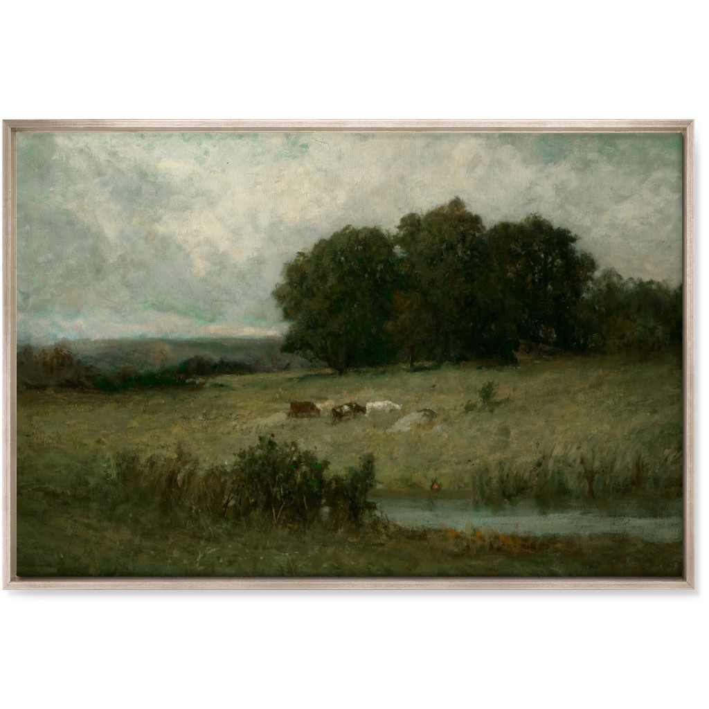 Grazing Fields Wall Art, Metallic, Single piece, Canvas, 24x36, Green