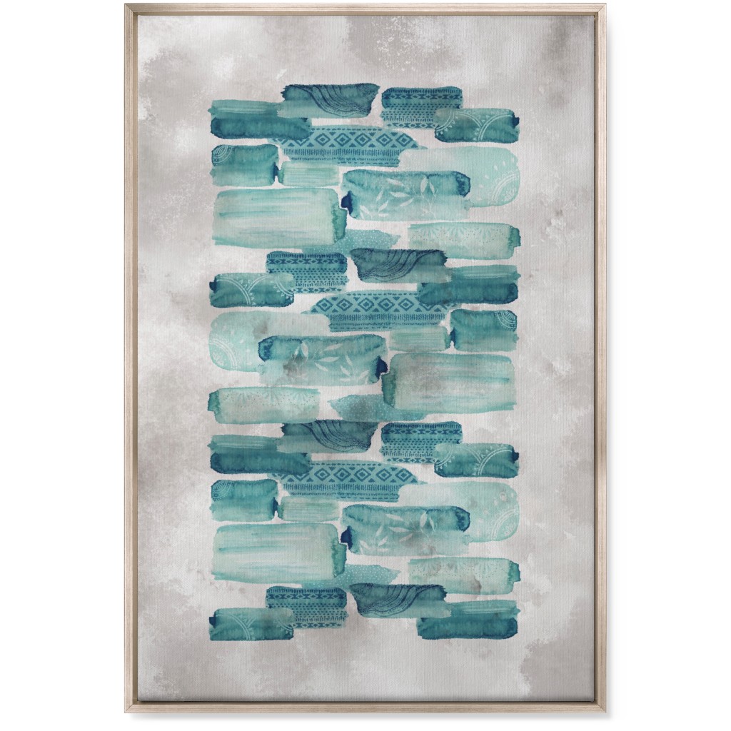 Brink Road Wall Art, Metallic, Single piece, Canvas, 24x36, Green