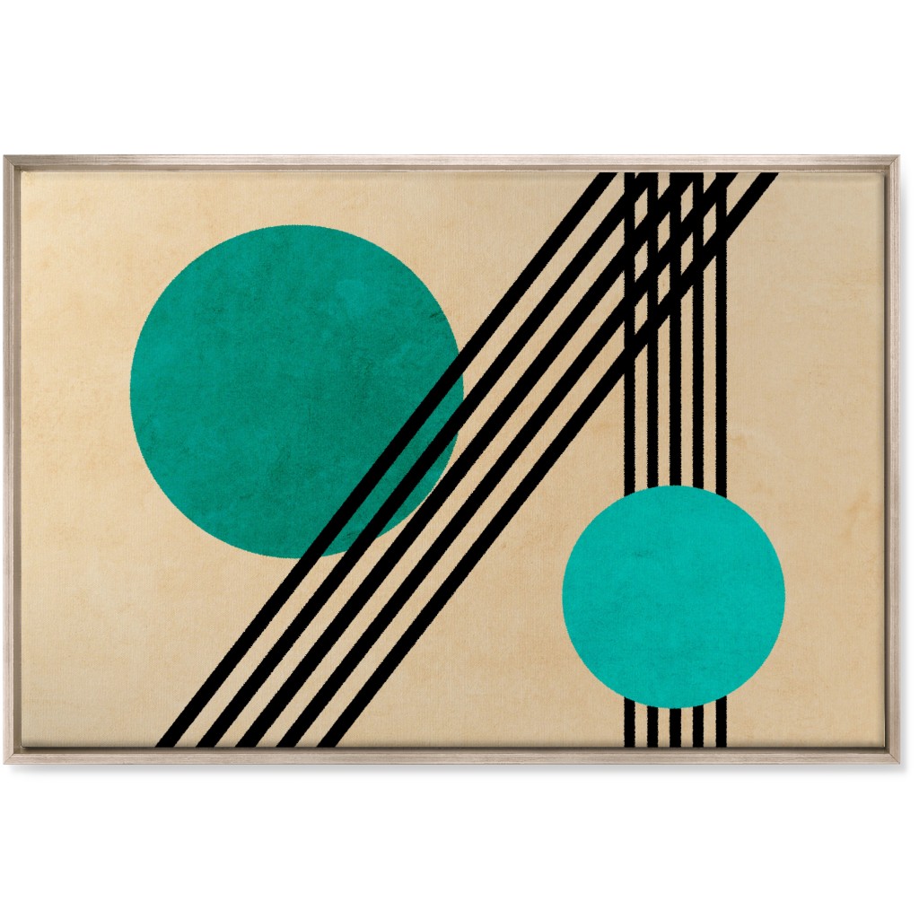 Orbs Abstract Wall Art, Metallic, Single piece, Canvas, 24x36, Green