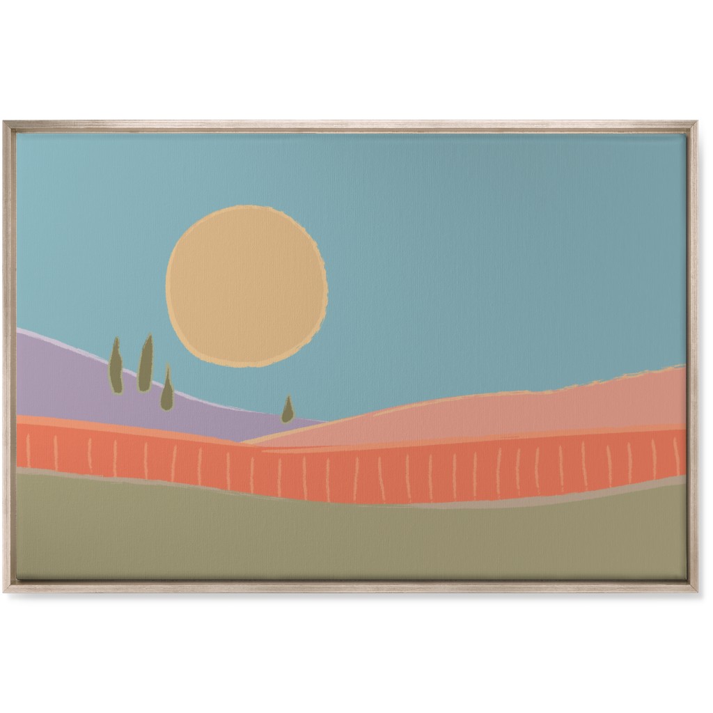 Simple Landscape Wall Art, Metallic, Single piece, Canvas, 24x36, Multicolor
