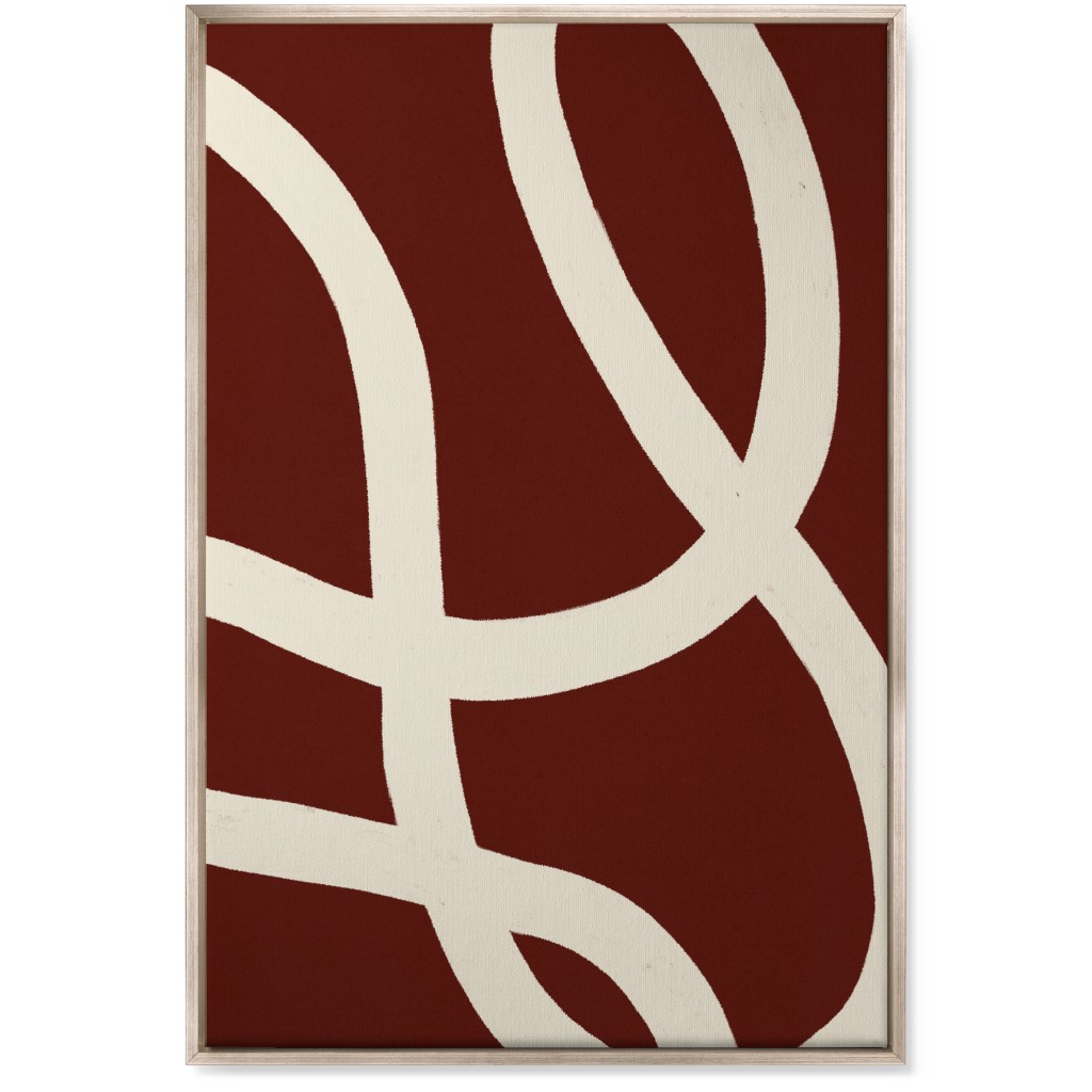 Tangled Brush Strokes I Wall Art, Metallic, Single piece, Canvas, 24x36, Red, Cocoa