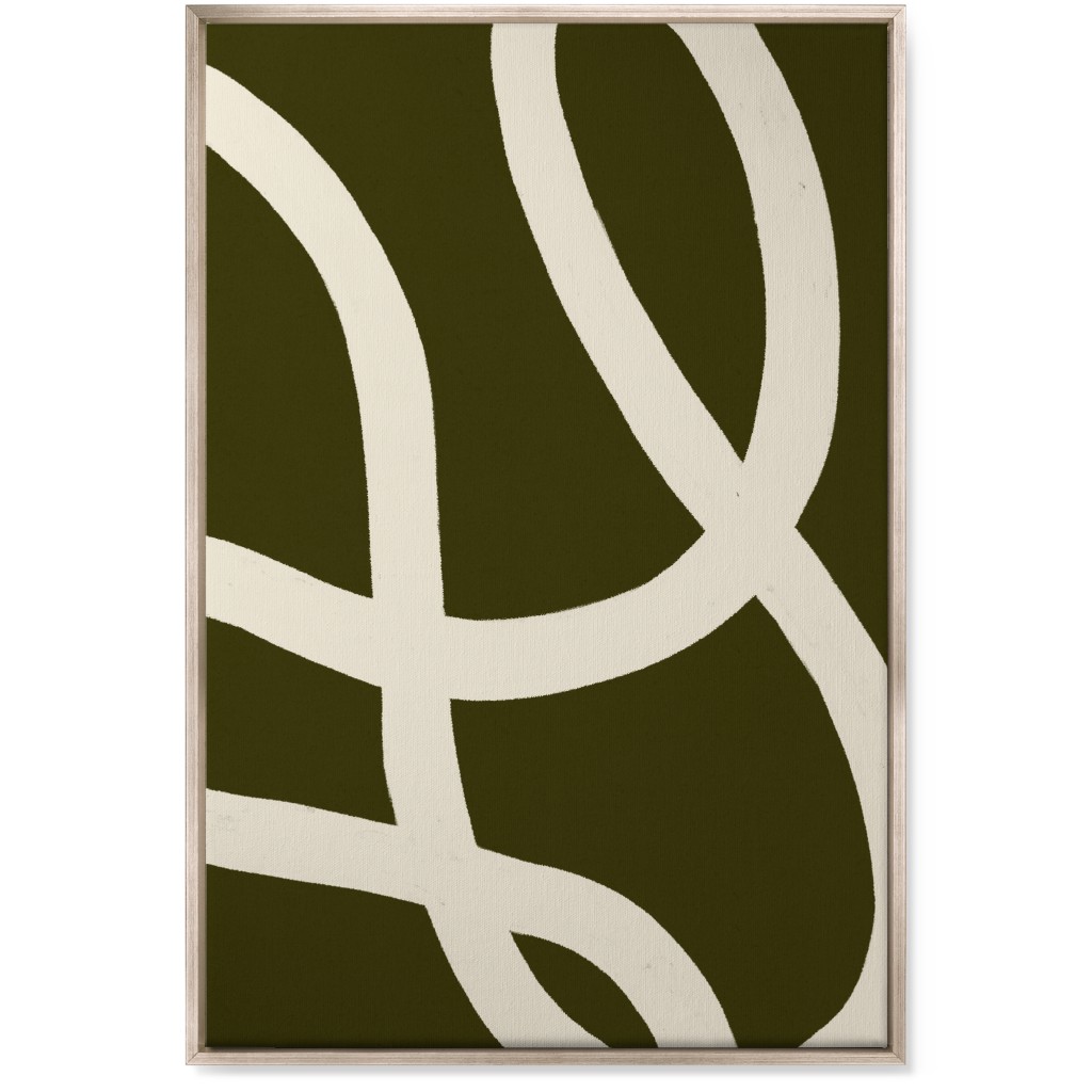 Tangled Brush Strokes I Wall Art, Metallic, Single piece, Canvas, 24x36, Green