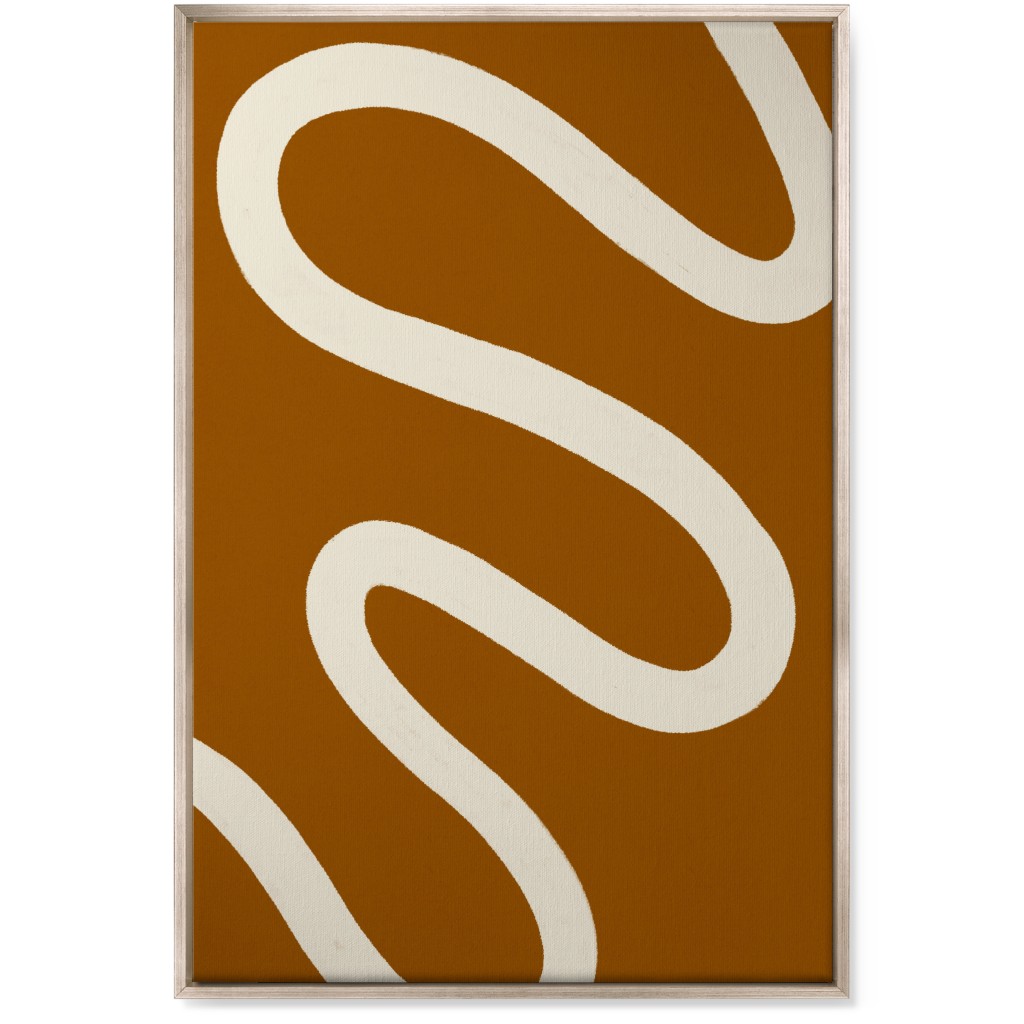 Tangled Brush Strokes Ii Wall Art, Metallic, Single piece, Canvas, 24x36, Orange, Earth