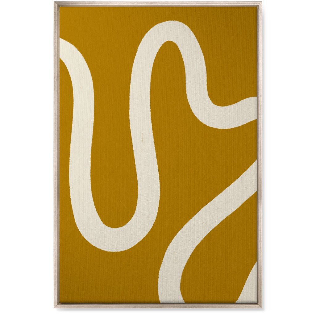 Tangled Brush Strokes Iii Wall Art, Metallic, Single piece, Canvas, 24x36, Yellow, Golden
